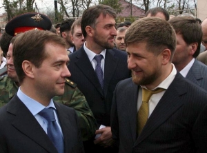 Ruský prezident a jeho čečenský chráněnec Kadyrov.